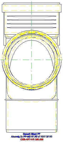 GE Silent-PP Bogenabzweigung 87,5Gr zweifach d110/110_390.566.14.1_L