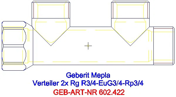 GE Verteiler zweifach Rg R3/4-EuG3/4-Rp3/4_602.422.00.1_A