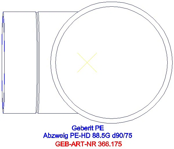 GE PE Abzweig 88,5Gr d90/75_366.175.16.1_G