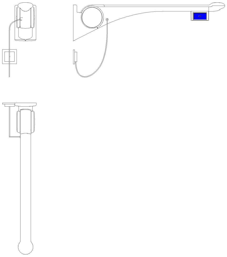 HEWI Stützklappgriff Premium,850 mm, li Spülausl.(E-Ausf.) anthr hgl-wem