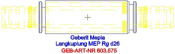 GE Mepla Langkupplung Rg d26_603.575.00.5_G