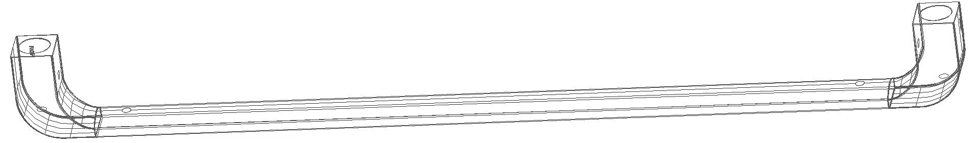 HEWI Haltegriff Sys 800, chrom, AM:600mm