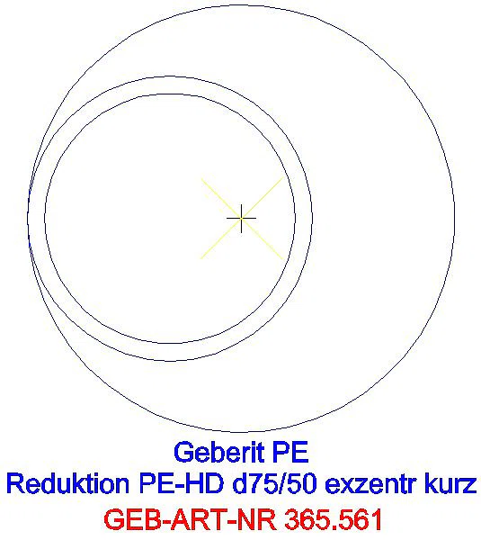 GE PE Reduktion exzentrisch kurz d75/50_365.561.16.1_G