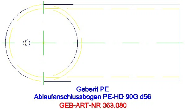 GE PE Anschlussbogen 90Gr für Manschette d56/di50_363.080.16.1_G