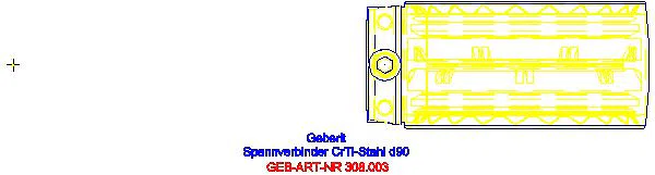 GE Silent-db20 Spannverbinder CrTi-Stahl d90_308.003.14.3_G