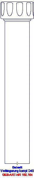 GE Anschlussstutzen mit Quetschverschraubung d40 L:25cm_152.164.11.1_A