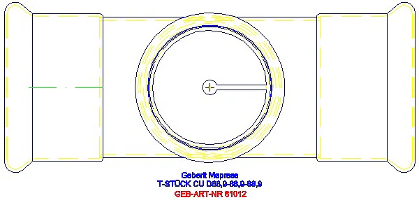 GE Mapress Kupfer T-Stück egal d88,9-88,9-88,9_61012_G