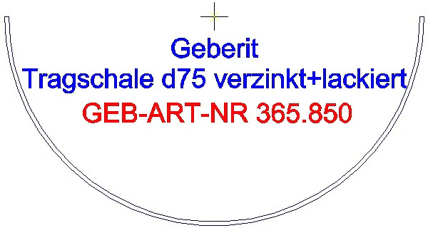 GE Tragschale verzinkt und lackiert DN 70_365.850.00.1_A