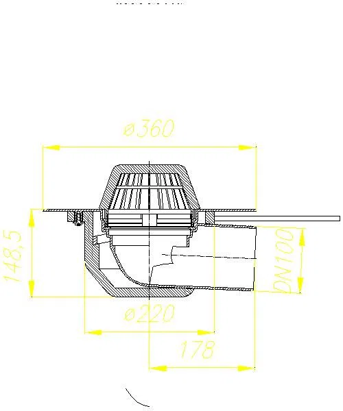 DALLMER Dachablauf 64 H, PVC, DN 100