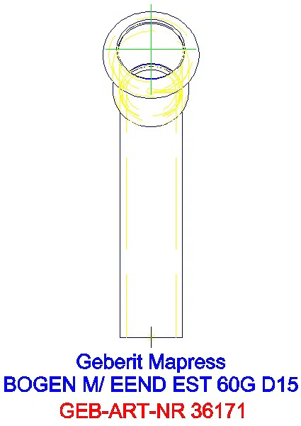GE Mapress Edelstahl Bogen 60Gr d15 mit Einschubende_36171_L