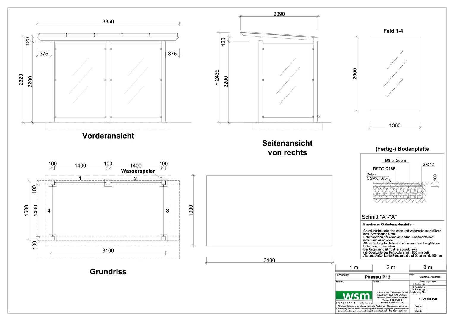 WSM Überdachungssystem Passau