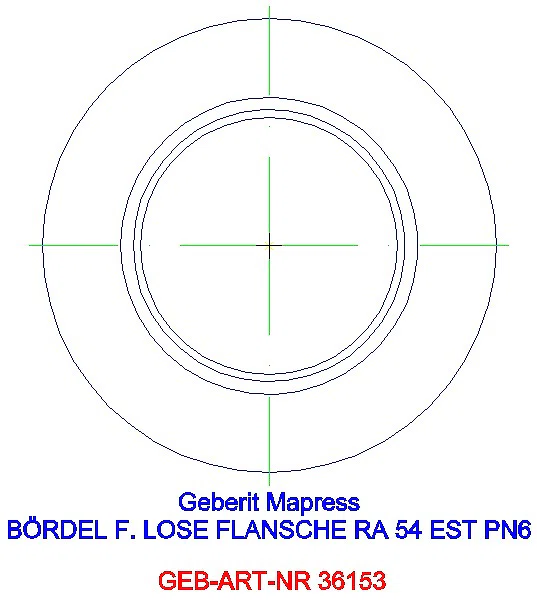 GE Mapress Edelstahl Bund mit Einschubende zu Losflansch d54 PN6_36153_L