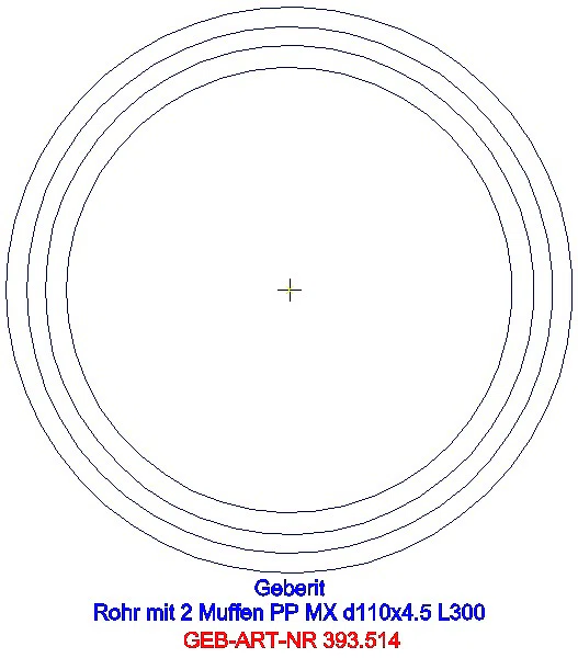 GE Silent-Pro Rohr mit 2 Muffen d110mm L300cm_393.514.14.1_A