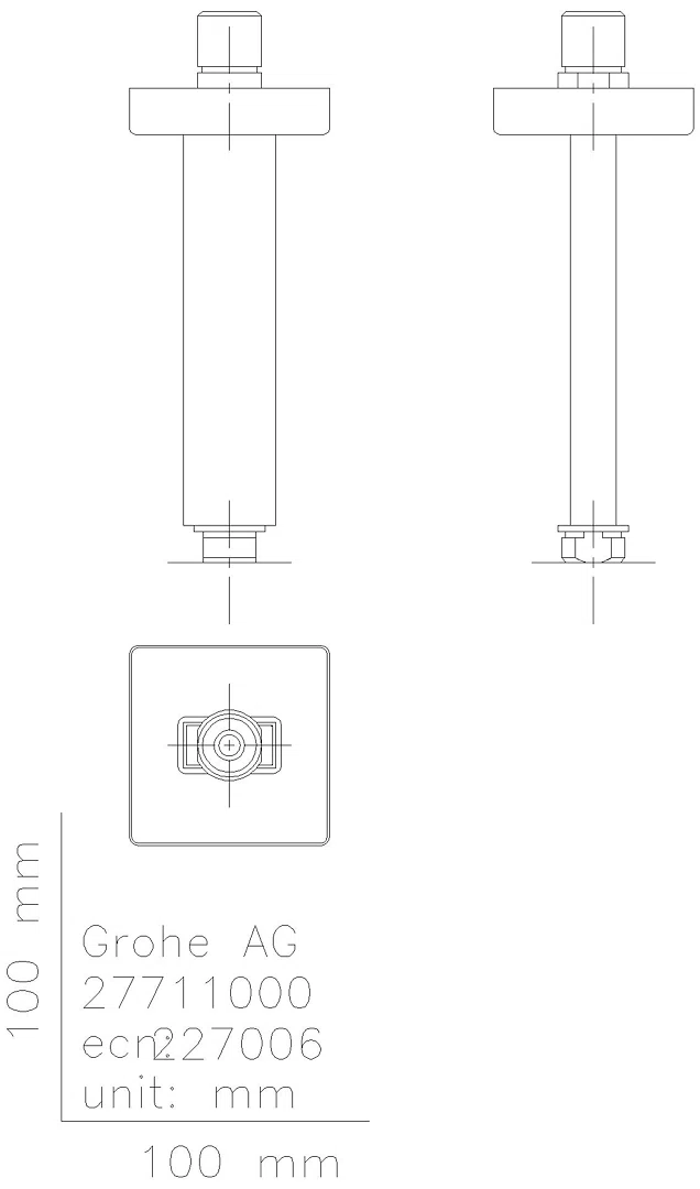 GROHE Deckenauslass Rainshower 27711 Länge 142 mm chrom