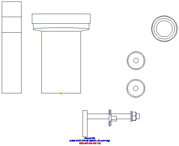 GE Anschlussset für Wand-WC PE d90/45 mit Befestigungsmat. etagiert_405.116.00.1_L