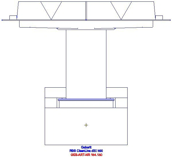 GE Duschrinnen Rohbauset CleanLine d50 H90_154.150.00.1_L