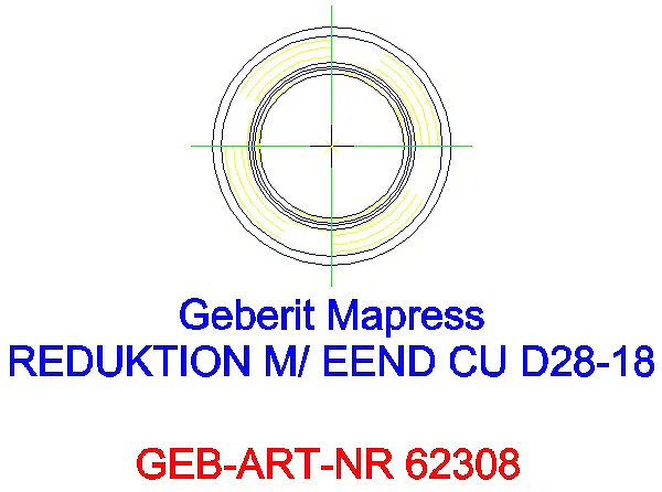 GE Mapress Kupfer Reduktion mit Einschubende d28-18_62308_A