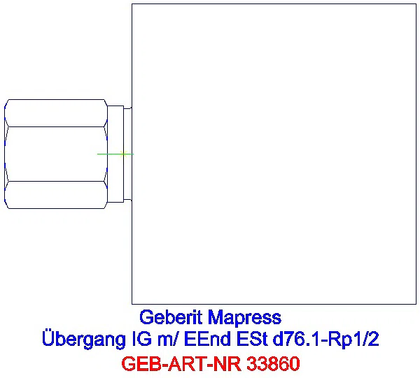 GE Mapress Edelstahl Übergang mit IG und Einschubende d76,1-Rp1/2_33860_A
