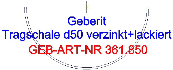 GE Tragschale verzinkt und lackiert DN 50_361.850.00.1_A
