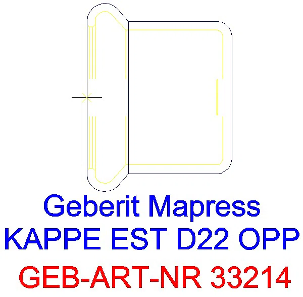 GE Mapress Edelstahl Kappe d22_33214_G