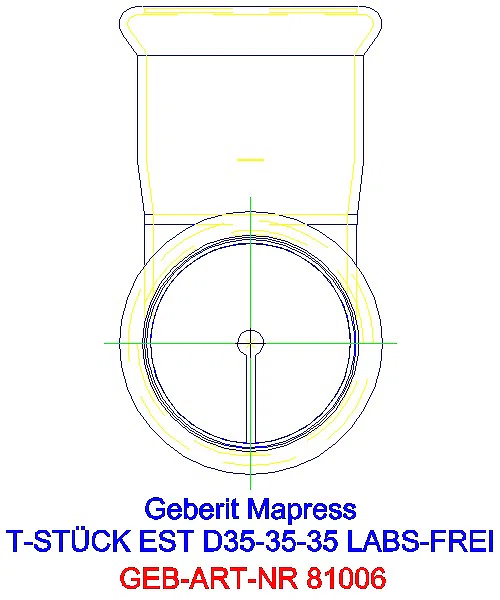 GE Mapress Edelstahl T-Stück egal (LABS-frei) d35-35-35_81006_L