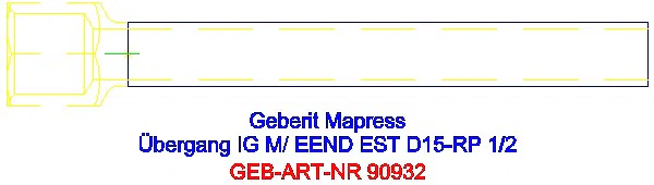 GE Mapress Edelstahl Übergang mit IG und Einschubende d15-Rp1/2_90932_G