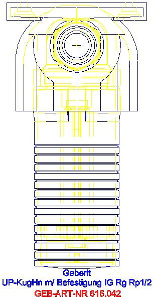 GE UP-Kugelhahn mit Befestigung Rp1/2"_616.042.00.1_G