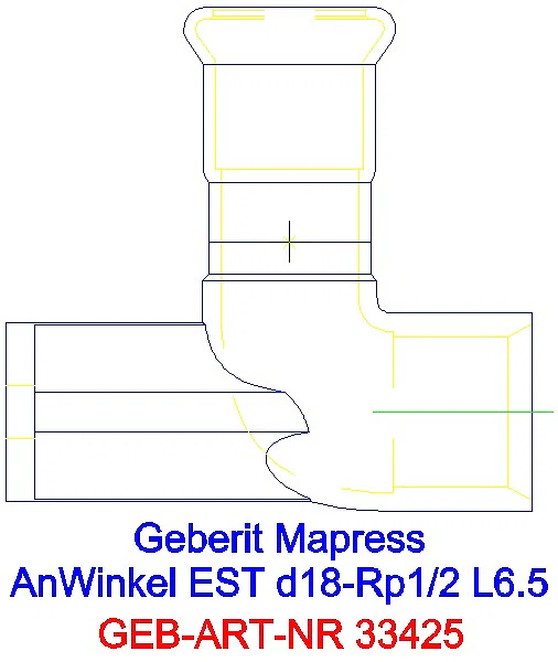 GE Mapress Edelstahl Anschlusswinkel 90Gr abgesetzt d18-Rp1/2_33425_L