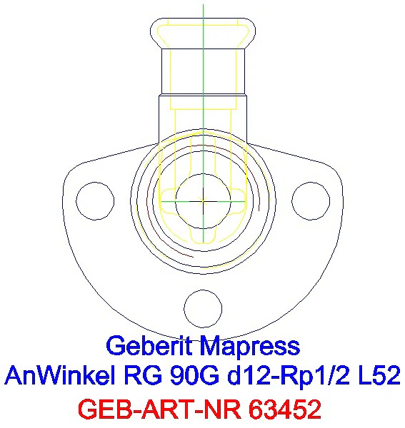 GE Mapress Kupfer Anschlusswinkel 90Gr Rg d12-Rp1/2 L:5,2cm_63452_A