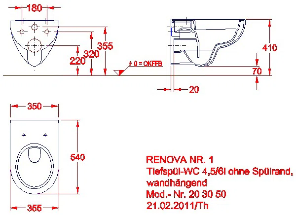 Renova Wand-WC Tiefspüler, Rimfree_kgv_r1_203050