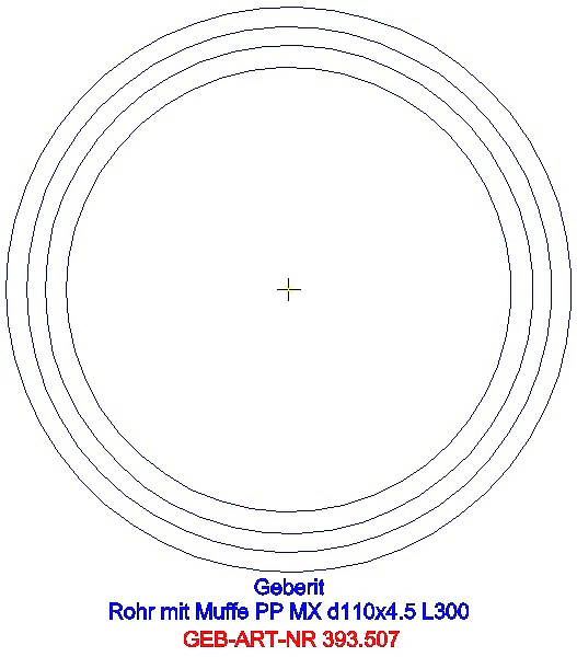 GE Silent-Pro Rohr mit Muffe d110mm L300cm_393.507.14.1_A