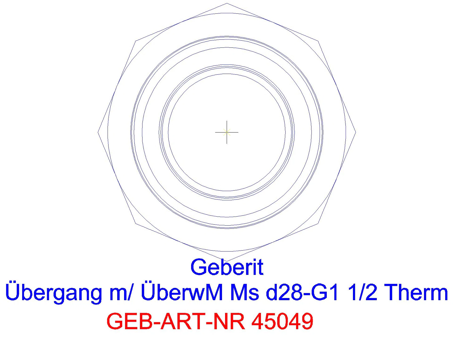 GE Mapress Therm Übergang mit Überwurfmutter d22-G1 1/4_45049_l