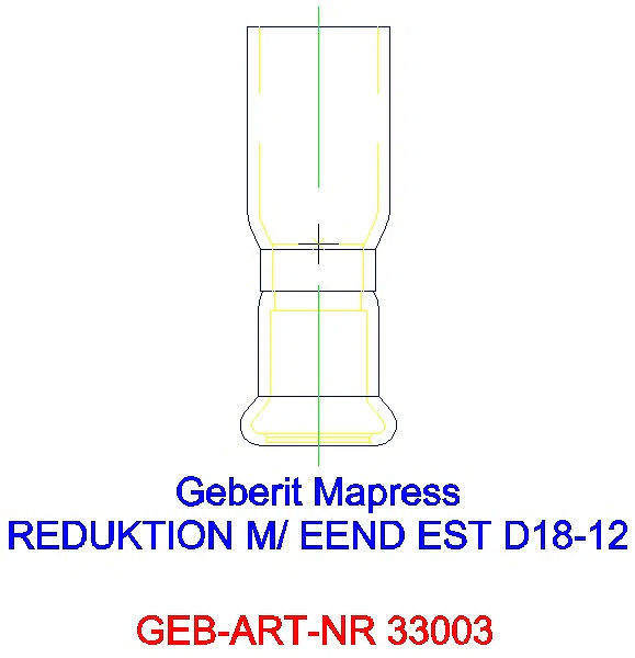 GE Mapress Edelstahl Reduktion mit Einschubende d18-12_33003_G