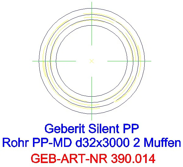 GE Silent-PP Rohr mit zwei Muffen d32x2 L:300cm_390.014.14.1_G