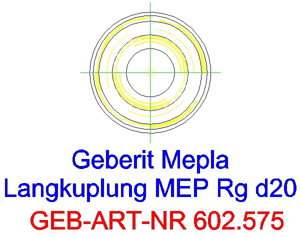 GE Mepla Langkupplung Rg d20_602.575.00.5_L