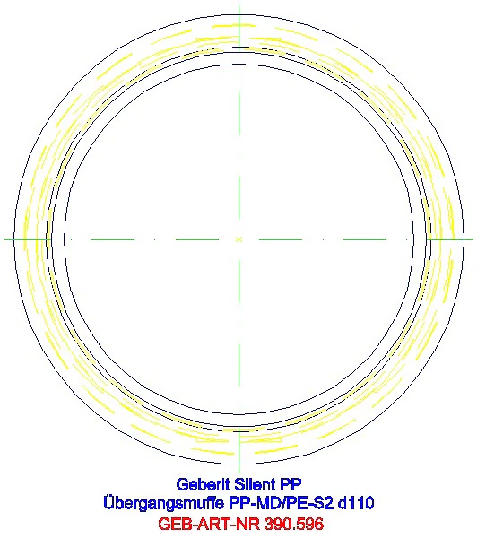 GE Silent-PP Übergangsmuffe auf Silent-db20 und PE d110/110_390.596.14.1_G