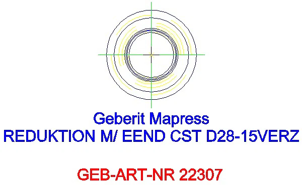 GE Mapress C-Stahl Reduktion mit Einschubende d28-15 verzinkt_22307_A