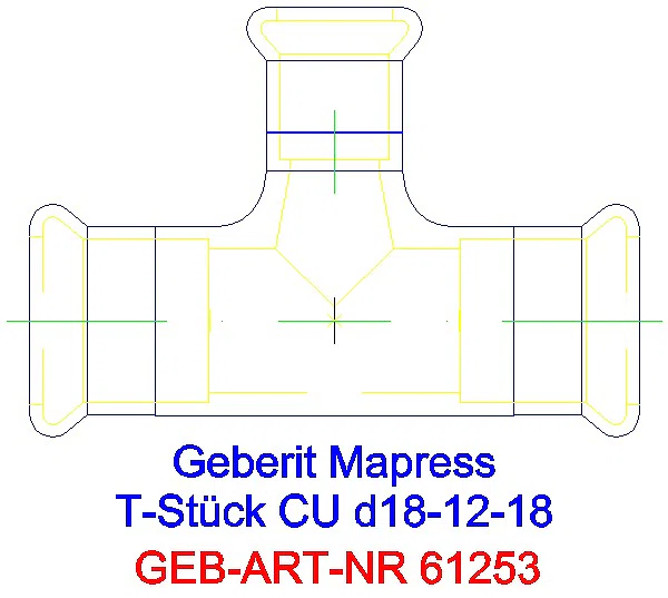 GE Mapress Kupfer T-Stück reduziert d18-12-18_61253_A
