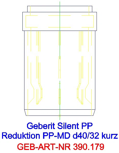 GE Silent-PP Reduktion zentrisch, kurz d40/32_390.179.14.1_L