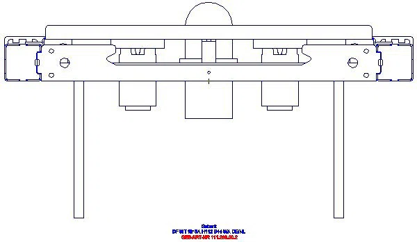 GE Duofix Element f. WT, 112cm schmale Ausführung, Standarmatur_111266002_G