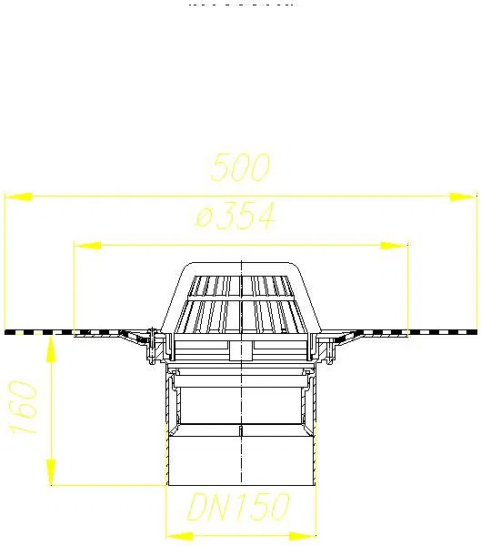 DALLMER Dachablauf 62 DallBit, DN 150