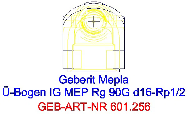 GE Mepla Übergangsbogen 90Gr mit IG Rg d16-R1/3_601.256.00.5_G