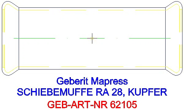 GE Mapress Kupfer Schiebemuffe d28_62105_A