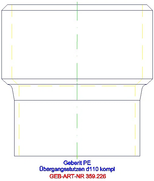 GE PE Übergangsstutzen d110/132_359.226.16.1_L