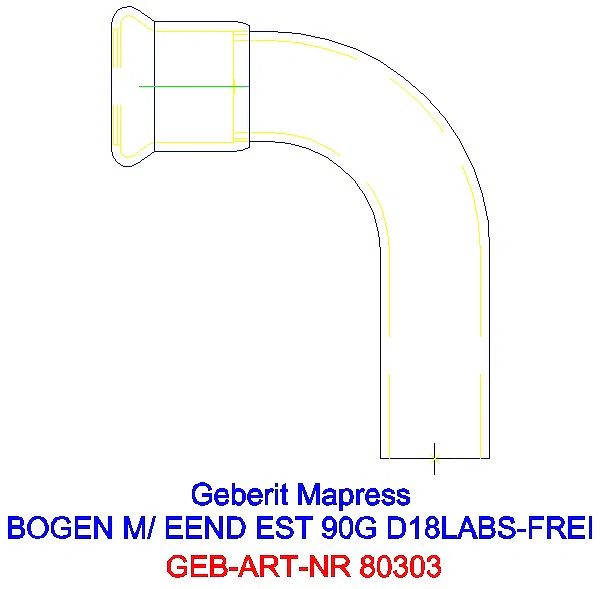 GE Mapress Edelstahl Bogen 90Gr d18 mit Einschubende (LABS-frei)_80303_A
