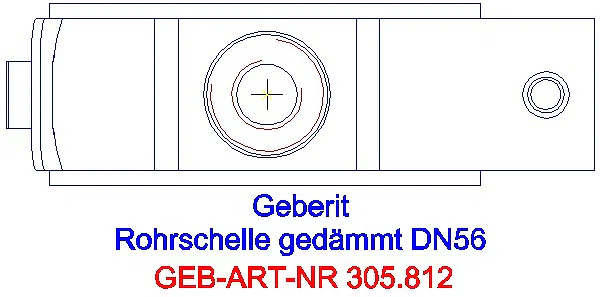 GE Silent-db20 Rohrschelle gedämmt mit Gewindemuffe M10 / G1/2 d56_305.812.26.1_G