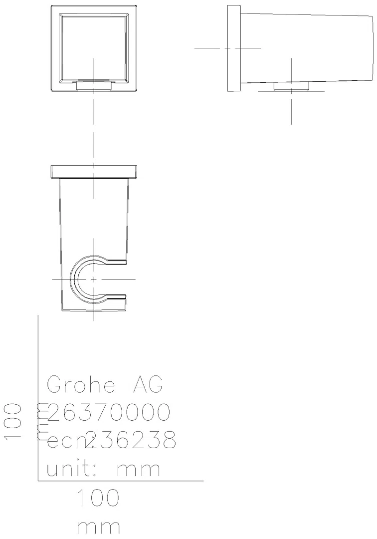 GROHE Wandanschlussbogen Euphoria Cube 26370 mit Brausehalter cool sunrise geb.