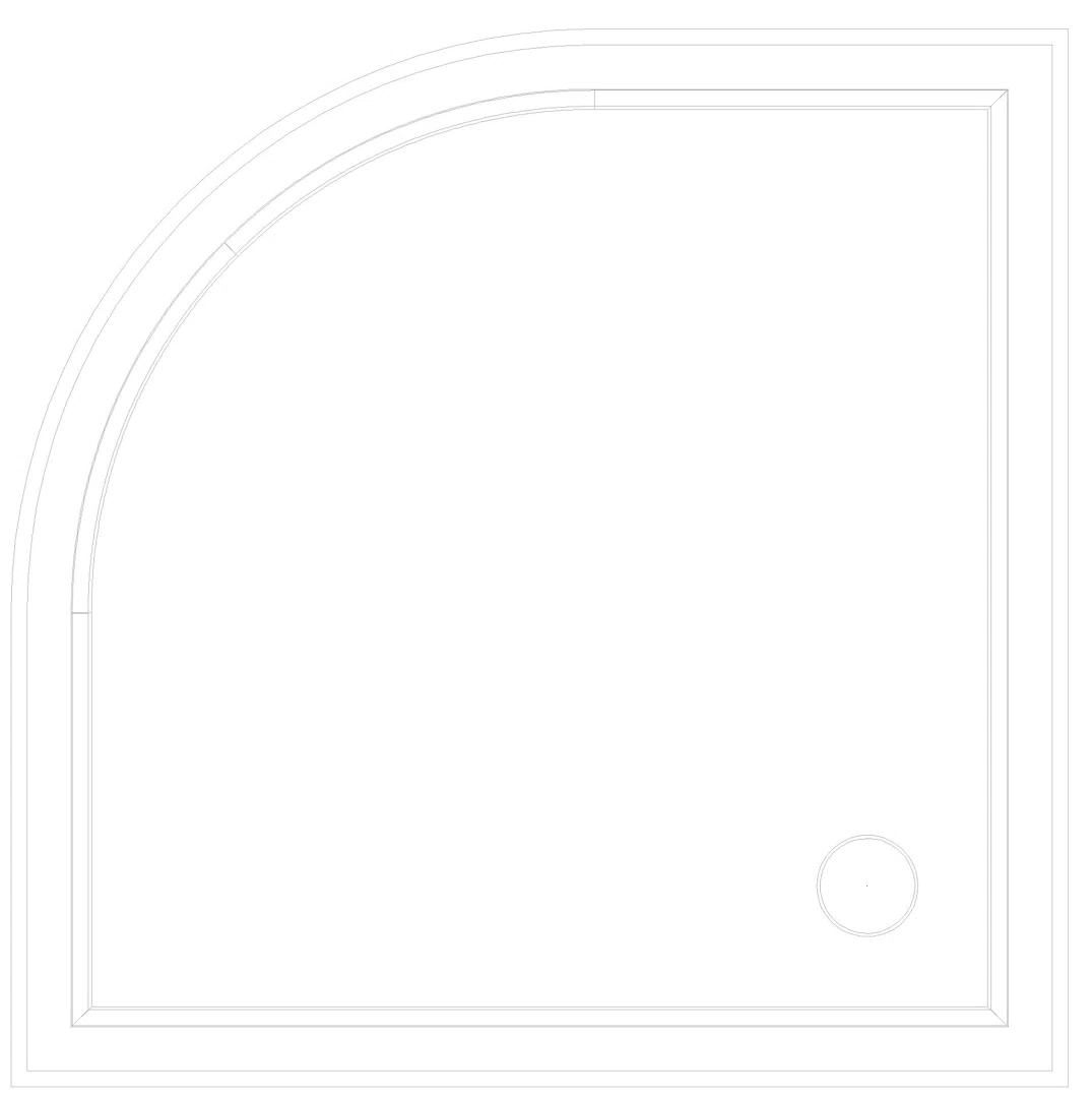 KALDEWEI ARRONDO MIT WANNENTRÄGER Duschfläche, 1000x1000x32 mm, Modell-Nr: 872-2