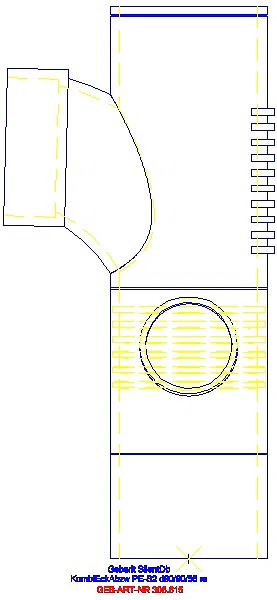 GE Silent-db20 Kombibogeneckabzweig 88,5Gr rechts d90/90/56_308.815.14.1_L