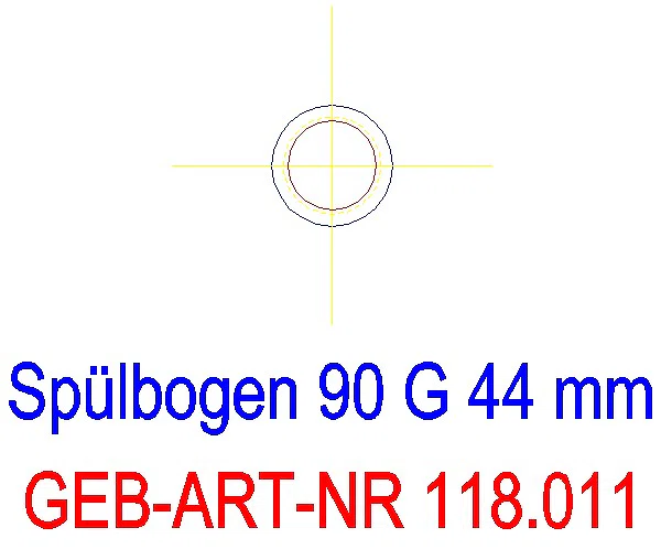 GE Spülbogenverlängerung 90Gr mit Steckmuffe weiß-alpin d44_118.011.11.1_L